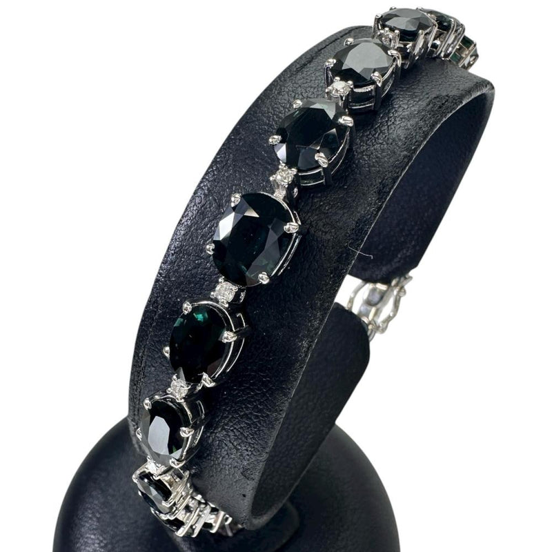 サファイア 計19.74ct ダイヤモンド 計0.40ct ブレスレット K18WGホワイトゴールド 18金 14.9g 17.2cm レディース
【中古】【真子質店】【NN】




【TMiYx】