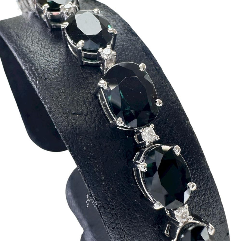 サファイア 計19.74ct ダイヤモンド 計0.40ct ブレスレット K18WGホワイトゴールド 18金 14.9g 17.2cm レディース
【中古】【真子質店】【NN】




【TMiYx】