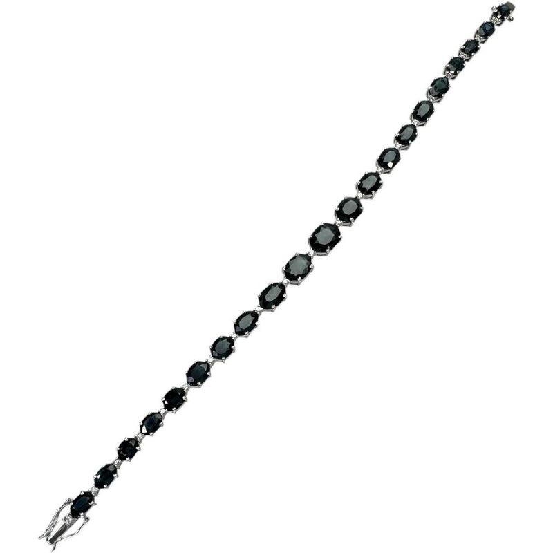 サファイア 計19.74ct ダイヤモンド 計0.40ct ブレスレット K18WGホワイトゴールド 18金 14.9g 17.2cm レディース
【中古】【真子質店】【NN】




【TMiYx】