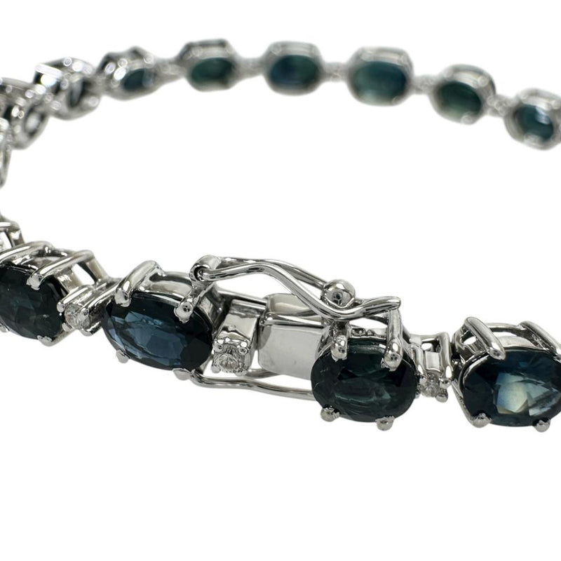 サファイア 計19.74ct ダイヤモンド 計0.40ct ブレスレット K18WGホワイトゴールド 18金 14.9g 17.2cm レディース
【中古】【真子質店】【NN】




【TMiYx】