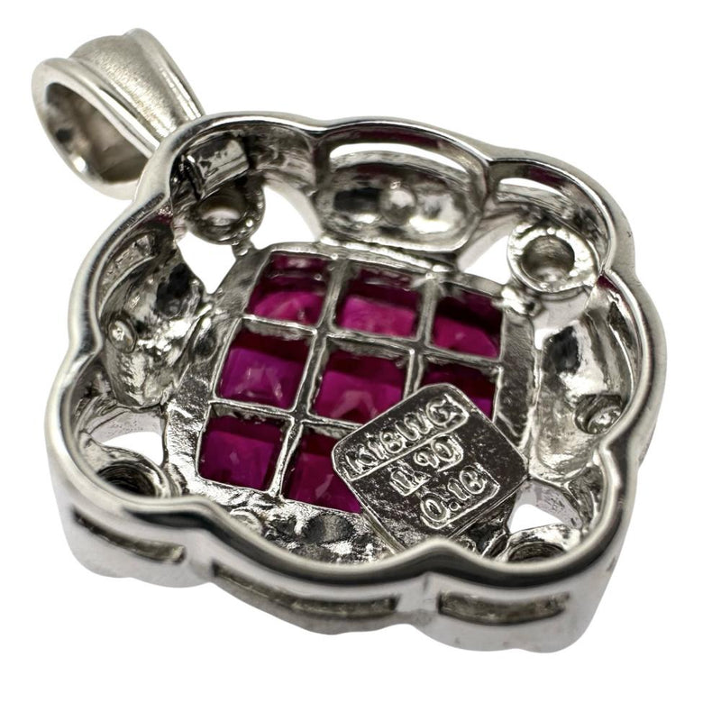 ミステリーセッティングルビー 計1.90ct ダイヤモンド 計0.18ct ペンダントトップ K18WGホワイトゴールド 18金 4.2g レディース
【中古】【真子質店】【NN】




【YYx】