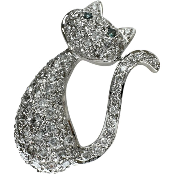 キャットモチーフ ブローチ兼用 トリートメントダイヤモンド 計0.02ct ダイヤモンド 計0.76ct ペンダントトップ K18WGホワイトゴールド 18金 3.8g レディース
【中古】【真子質店】【NN】




【MixMa】