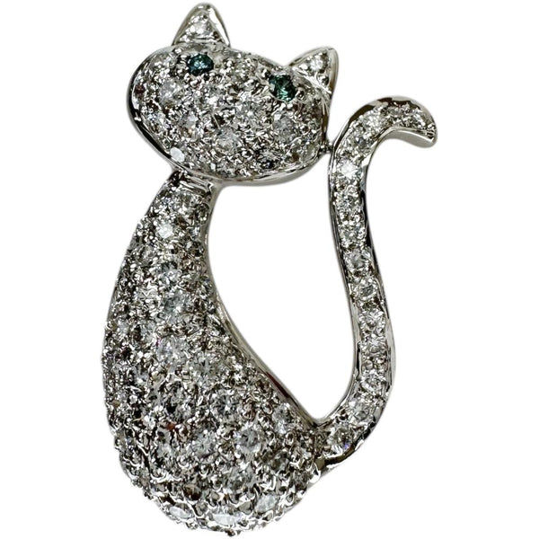 キャットモチーフ ブローチ兼用 トリートメントダイヤモンド 計0.02ct ダイヤモンド 計0.76ct ペンダントトップ K18WGホワイトゴールド 18金 3.8g レディース
【中古】【真子質店】【NN】




【MixMa】