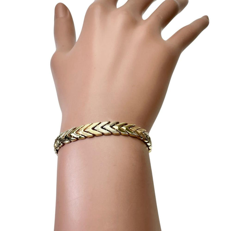 イタリーデザイン ヘリンボーン スリーカラー チェーン ブレスレット K18ゴールド 18金/YG/WG/PG 15.7g 17.5cm レディース
【中古】【真子質店】【BL】




【TDxY】
【ex】