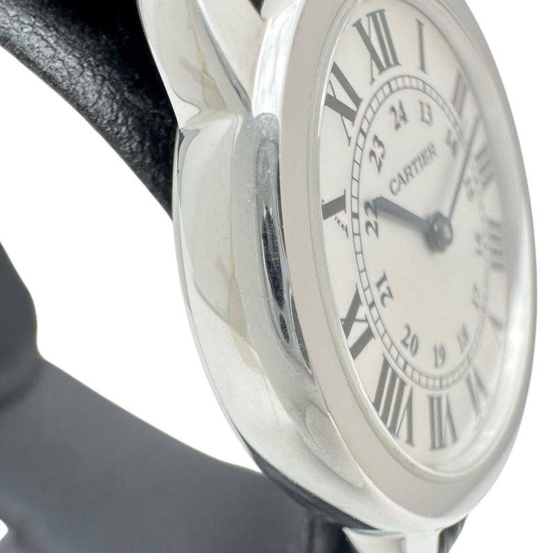 【CARTIER/カルティエ】 ロンドソロSM W6700155 保証書/ギャラ付き　電池交換済み 腕時計 ステンレススチール/レザー クオーツ シルバー文字盤/ブラックレザー レディース
【中古】【真子質店】【GD】




【ITxx】