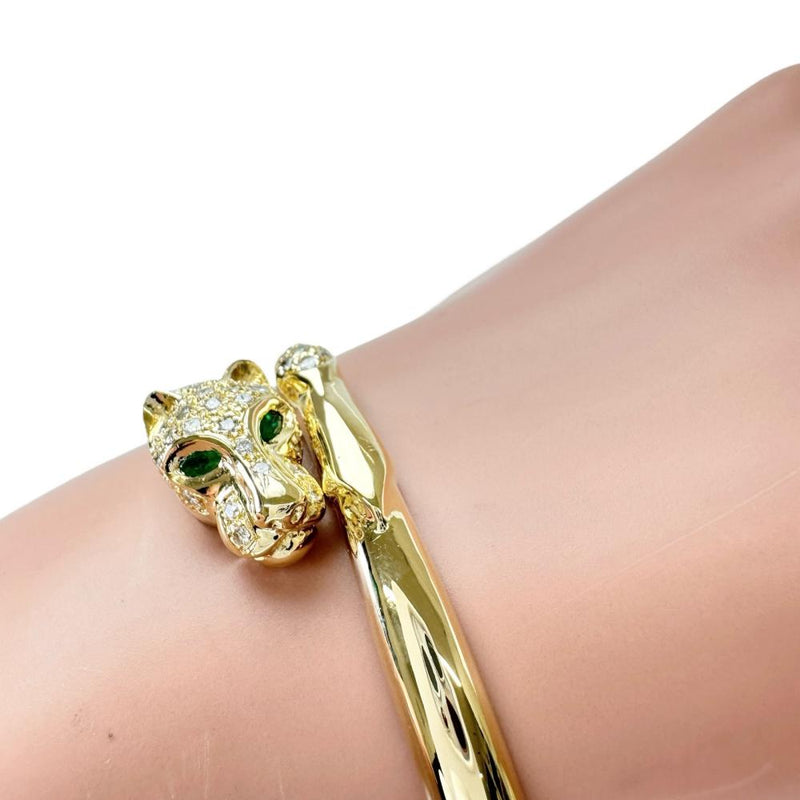 バングル パンサーモチーフ エメラルド ダイヤモンド ブレスレット K18ゴールド 18金 16.8g 18cm レディース
【中古】【真子質店】【NN】




【TDMiY】