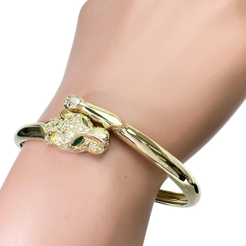 バングル パンサーモチーフ エメラルド ダイヤモンド ブレスレット K18ゴールド 18金 16.8g 18cm レディース
【中古】【真子質店】【NN】




【TDMiY】