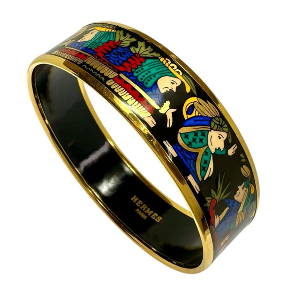 HERMES/エルメス】 バングル エマイユGM GP/七宝焼き 33.7g レディース