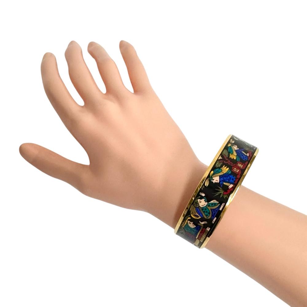 HERMES/エルメス】 バングル エマイユGM GP/七宝焼き 33.7g レディース