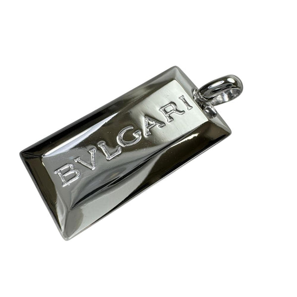 BVLGARI/ブルガリ】 インゴット風プレート ペンダントトップ K18WG