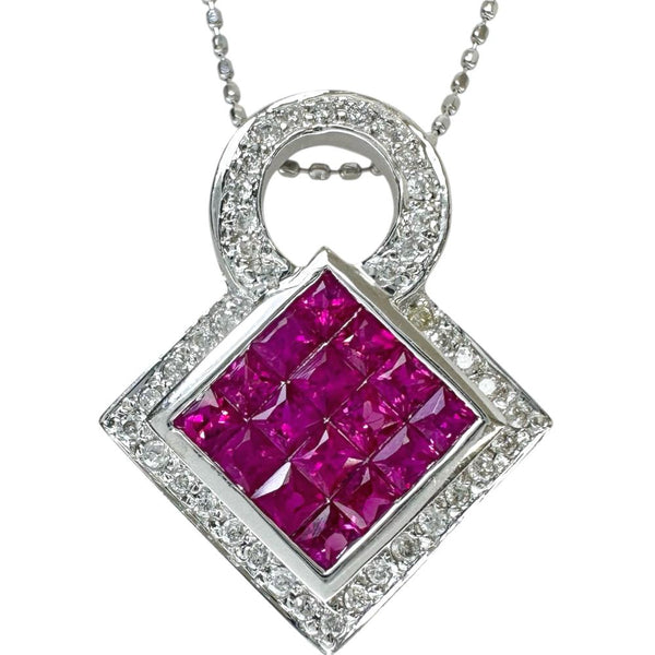 ミステリーセッティングルビー 1.30ct ダイヤモンド 0.18ct ネックレス K18WGホワイトゴールド 18金 4.9g 40cm レディース
【中古】【真子質店】【NN】




【MiTMo】