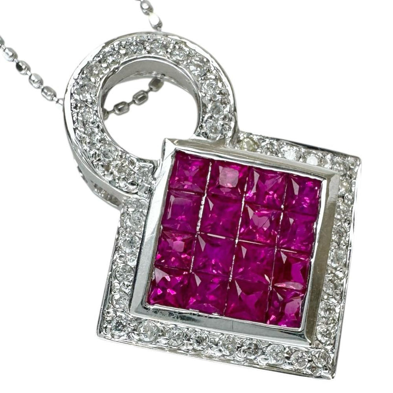 ミステリーセッティングルビー 1.30ct ダイヤモンド 0.18ct ネックレス K18WGホワイトゴールド 18金 4.9g 40cm レディース
【中古】【真子質店】【NN】




【MiTMo】