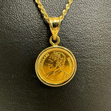 1/20oz Hawaiian Gold Coin Necklace K24 Gold 24K (Pure Gold) / K14 Gold 14K (Chain & Pendant Frame) 4.9g 46cm Ladies
[Used] [Makoto Shichiten] [BL]

[YYx]
[ex]