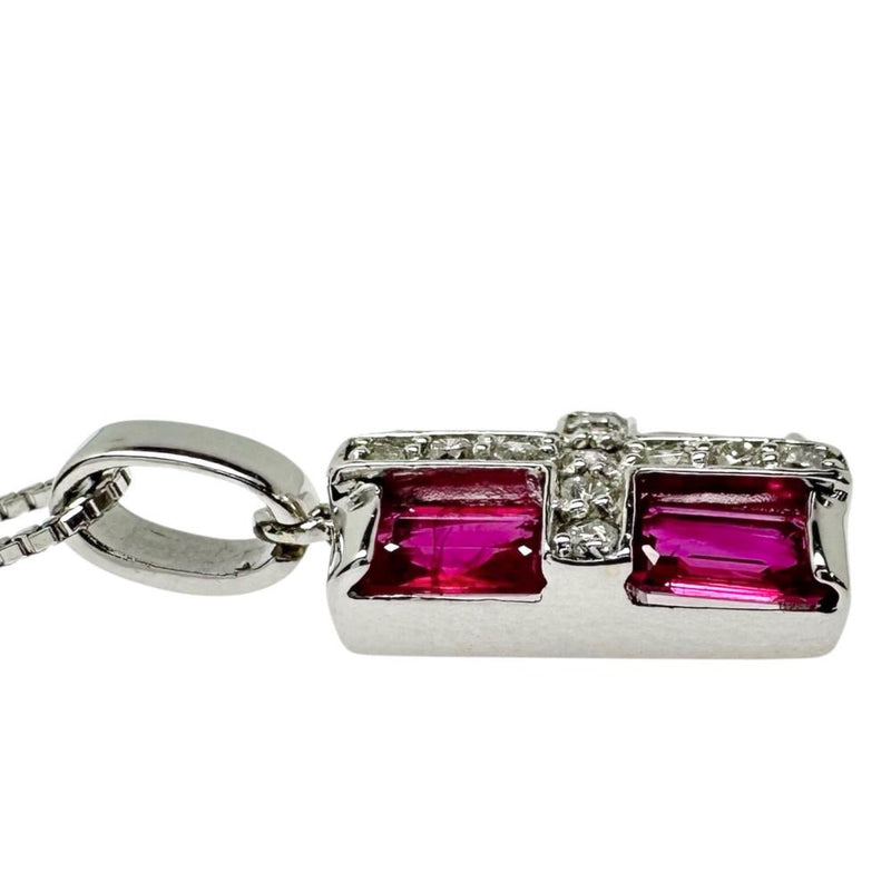 ルビー 計1.00ct ダイヤモンド 計0.12ct ネックレス K18WGホワイトゴールド 18金 4.2g 45cm レディース
【中古】【真子質店】【NN】




【KxD】