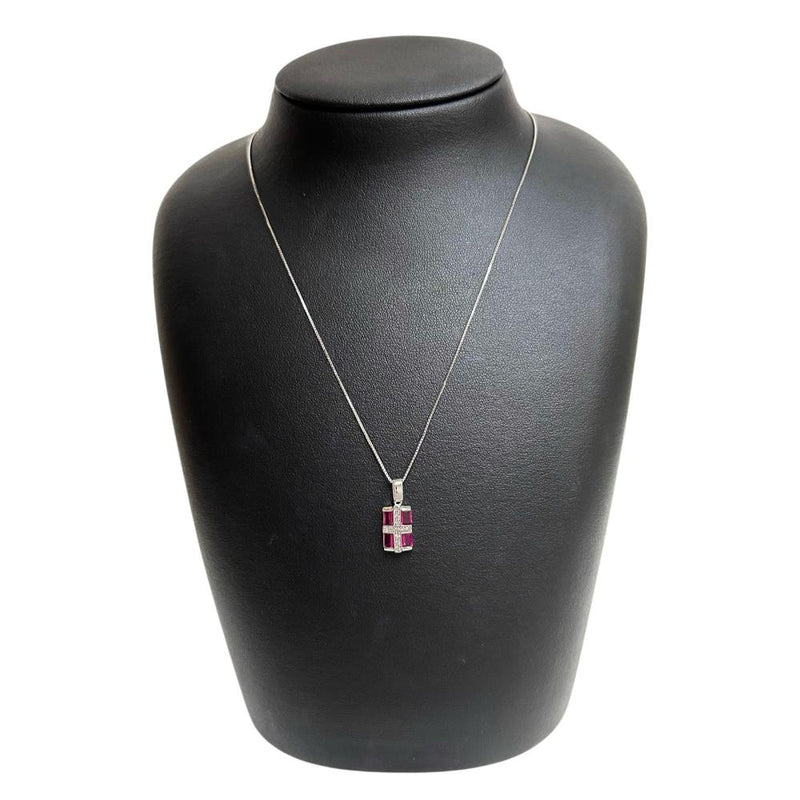 ルビー 計1.00ct ダイヤモンド 計0.12ct ネックレス K18WGホワイトゴールド 18金 4.2g 45cm レディース
【中古】【真子質店】【NN】




【KxD】