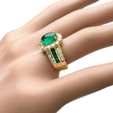 10.5号 中央カボションエメラルド 2.11ct 他エメラルド 0.45ct ダイヤモンド 1.03ct リング・指輪 K18ゴールド 18金 9.4g レディース
【中古】【真子質店】【NN】




【IKSMa】