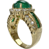 10.5号 中央カボションエメラルド 2.11ct 他エメラルド 0.45ct ダイヤモンド 1.03ct リング・指輪 K18ゴールド 18金 9.4g レディース
【中古】【真子質店】【NN】




【IKSMa】