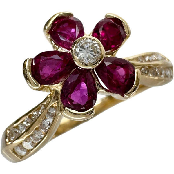 13号 花/フラワーモチーフ ルビー 1.00ct ダイヤモンド 0.20ct リング・指輪 K18ゴールド 18金 3.6g レディース
【中古】【真子質店】【NN】




【YMiT】