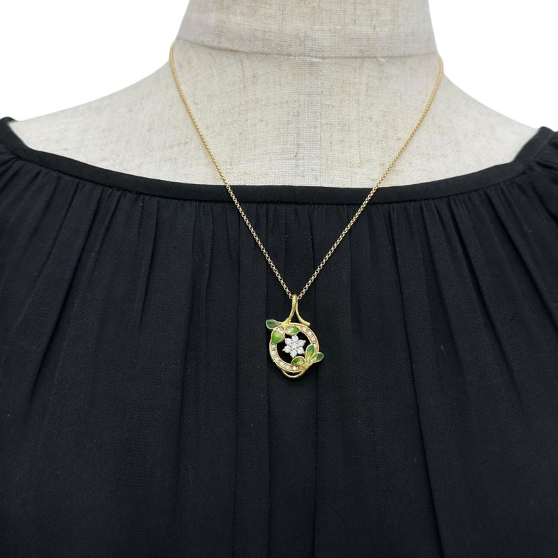 【中嶋邦夫】花/フラワーモチーフ ダイヤモンド 0.46ct ネックレス K18ゴールド 18金/エナメル 6.8g 45cm レディース
【中古】【真子質店】【BL】




【ISMix】