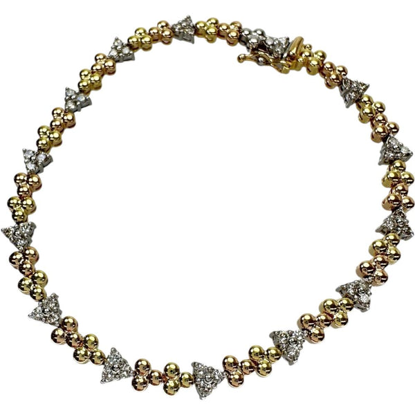 ダイヤモンド 計1.00ct ブレスレット K18YGイエローゴールド 18金/K18PGピンクゴールド 18金/Pt850プラチナ 13.6g 17.5cm スリーカラー レディース
【中古】【真子質店】【NN】




【TxDY】