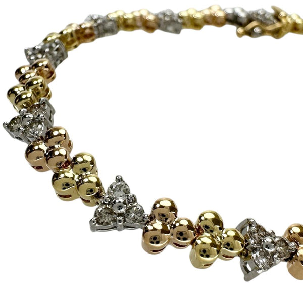 ダイヤモンド 計1.00ct ブレスレット K18YGイエローゴールド 18金/K18PGピンクゴールド 18金/Pt850プラチナ 13.6g 17.5cm スリーカラー レディース
【中古】【真子質店】【NN】




【TxDY】