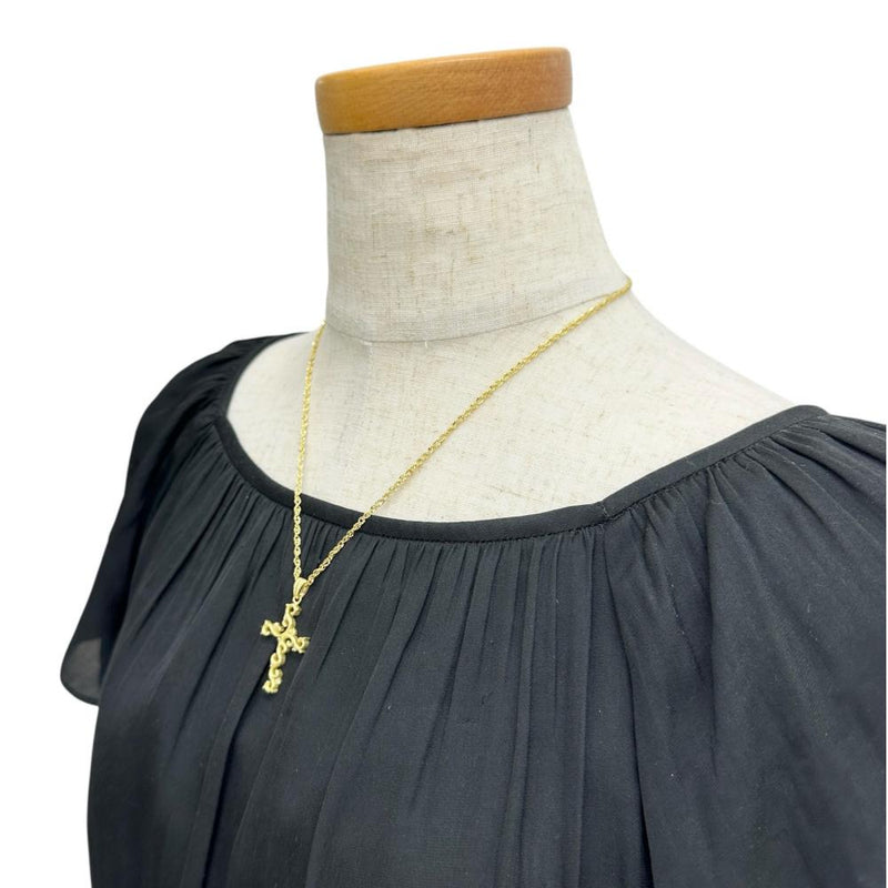 つる草風 十字架/クロスデザイン ダイヤモンド 0.10ct ネックレス K18ゴールド 18金 7.2g 46cm レディース
【中古】【真子質店】【NN】




【ITKY】