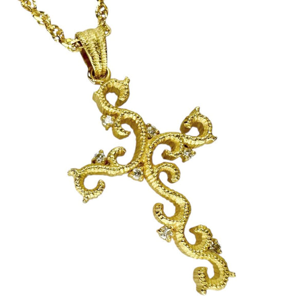 つる草風 十字架/クロスデザイン ダイヤモンド 0.10ct ネックレス K18ゴールド 18金 7.2g 46cm レディース
【中古】【真子質店】【NN】




【ITKY】