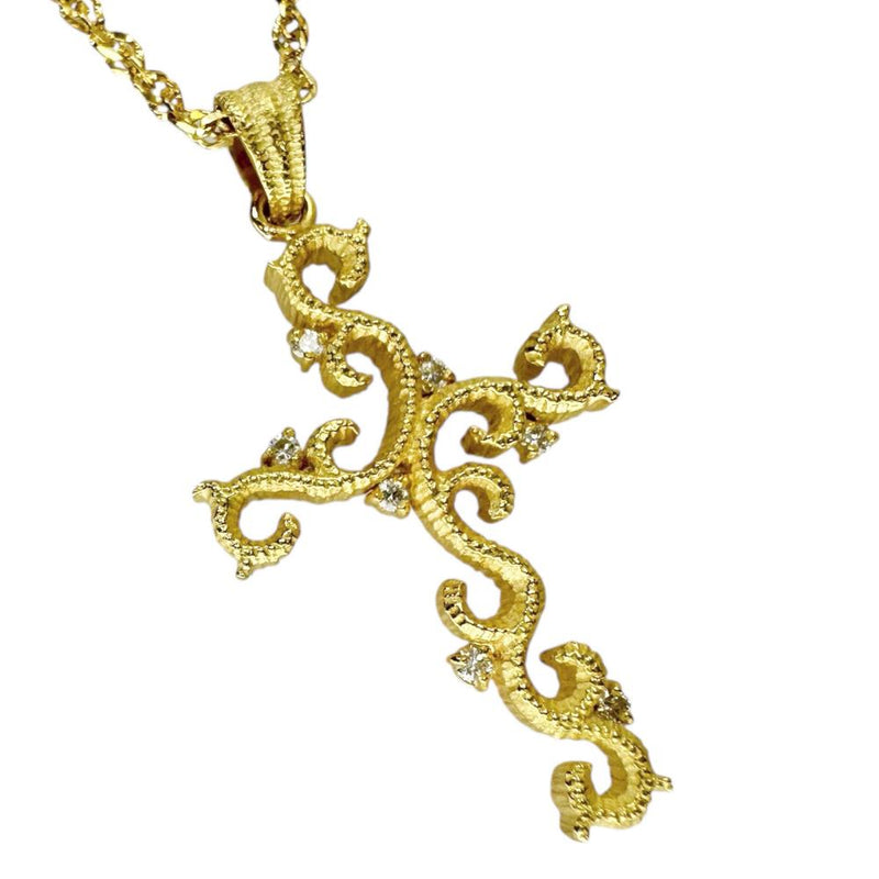 つる草風 十字架/クロスデザイン ダイヤモンド 0.10ct ネックレス K18ゴールド 18金 7.2g 46cm レディース
【中古】【真子質店】【NN】




【ITKY】