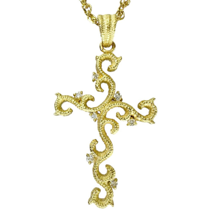 つる草風 十字架/クロスデザイン ダイヤモンド 0.10ct ネックレス K18ゴールド 18金 7.2g 46cm レディース
【中古】【真子質店】【NN】




【ITKY】