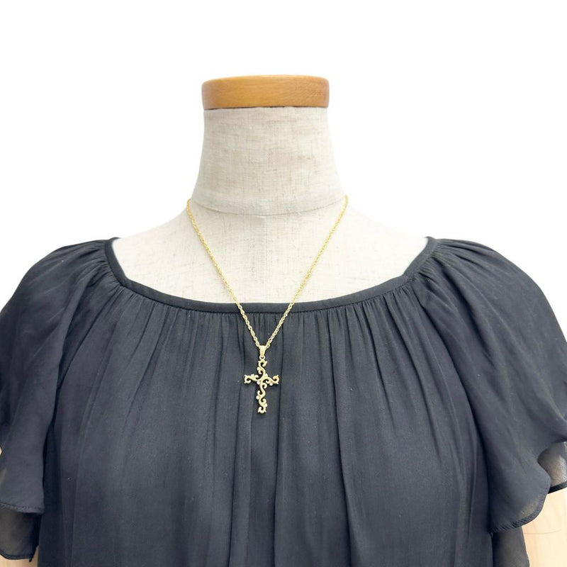 つる草風 十字架/クロスデザイン ダイヤモンド 0.10ct ネックレス K18ゴールド 18金 7.2g 46cm レディース
【中古】【真子質店】【NN】




【ITKY】