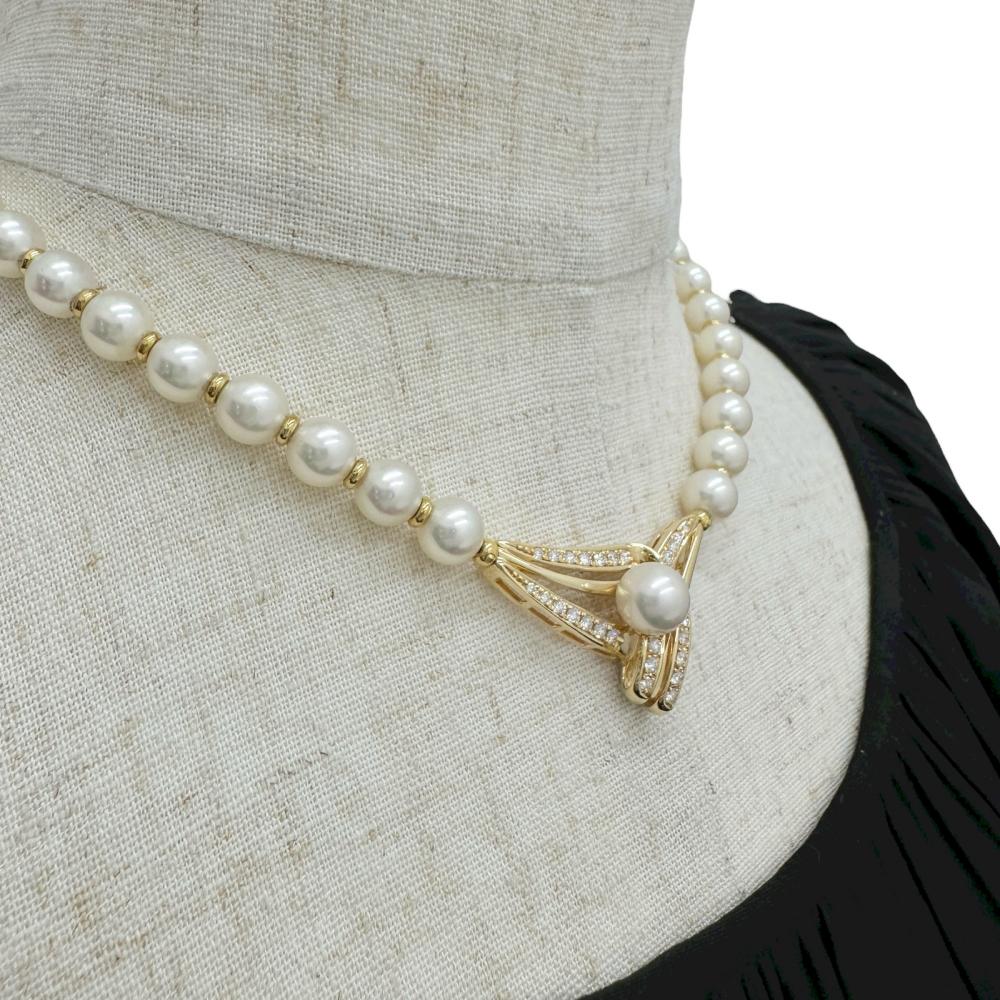 POLA/ポーラ】 アコヤパール（真珠）6.8-8.3mm ダイヤモンド 0.59ct