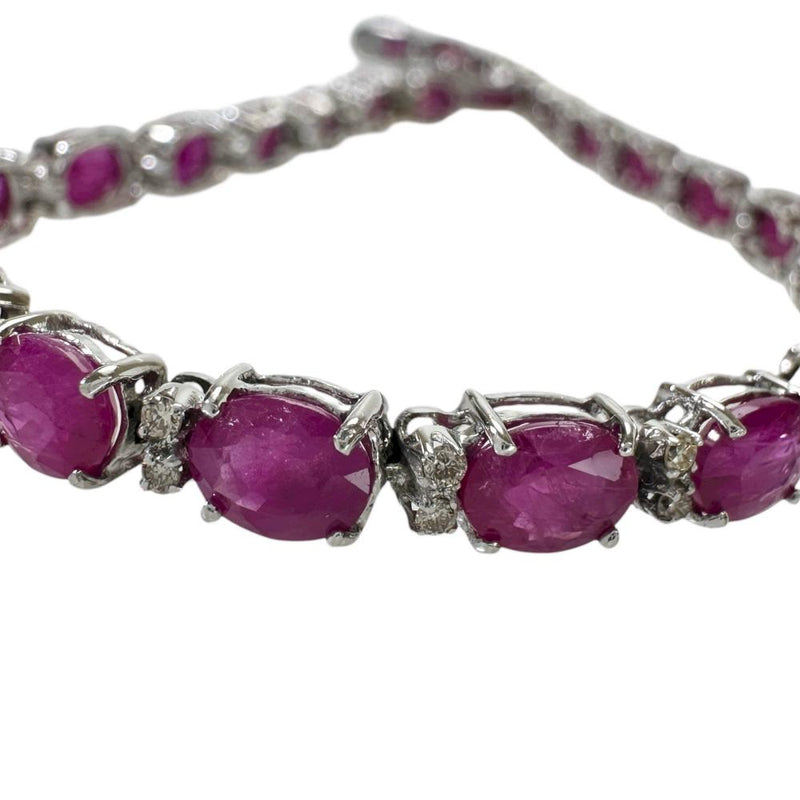 ルビー 計10.0ct ダイヤモンド 計0.40ct ブレスレット K18WGホワイトゴールド 18金 8.4g 17.5cm レディース
【中古】【真子質店】【NN】




【ITMiK】