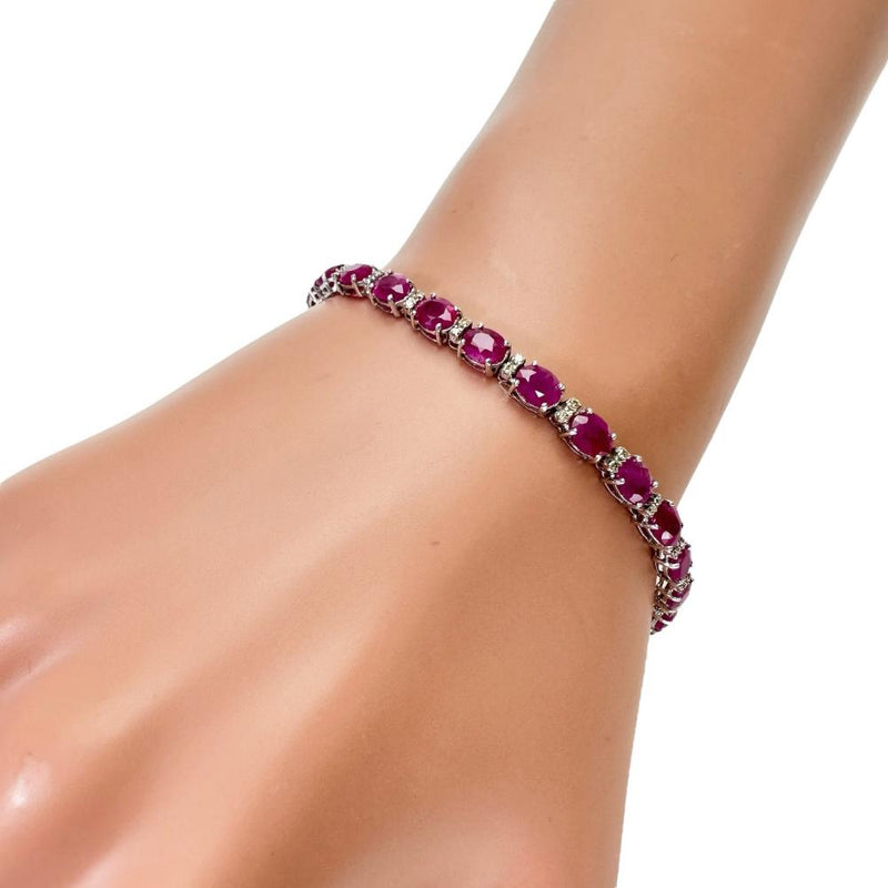 ルビー 計10.0ct ダイヤモンド 計0.40ct ブレスレット K18WGホワイトゴールド 18金 8.4g 17.5cm レディース
【中古】【真子質店】【NN】




【ITMiK】