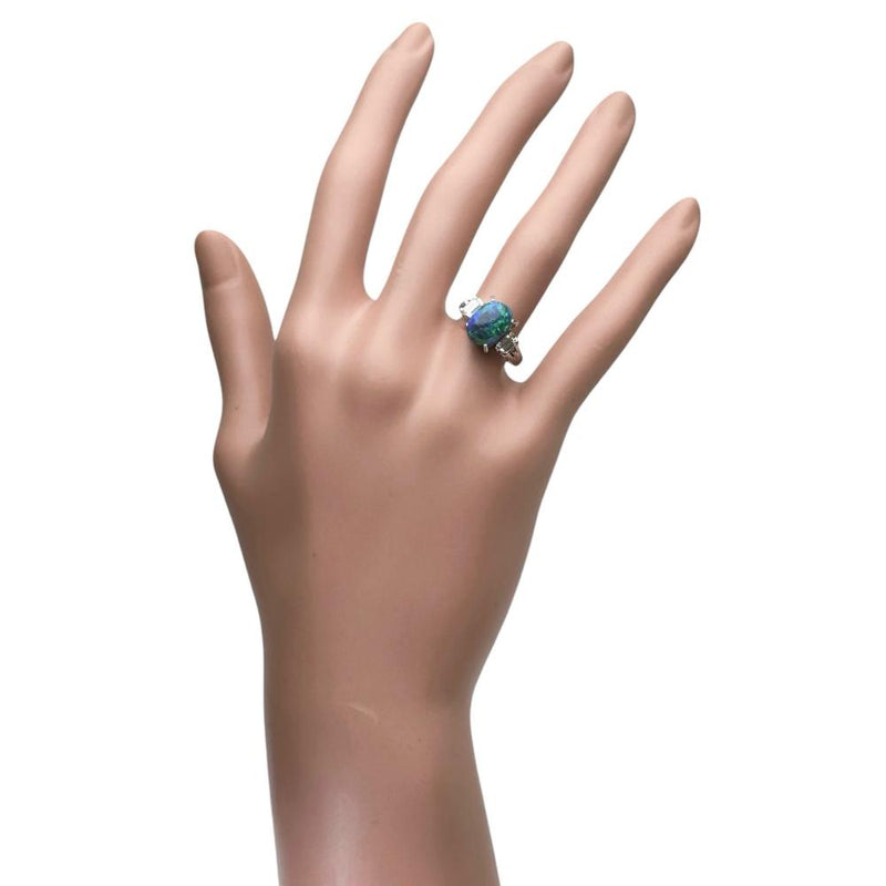 12号 ブラックオパール 2.83ct ダイヤモンド 0.34ct リング・指輪 Pt900プラチナ 6.2g レディース
【中古】【真子質店】【NN】




【IxYK】