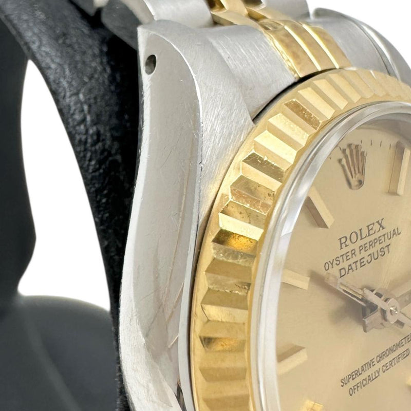 【ROLEX/ロレックス】 オーバーホール済 デイトジャスト 69173 腕時計 ステンレススチール/K18YGイエローゴールド 自動巻き/オートマ (1986年) ゴールド文字盤/シルバーゴールドコンビベルト レディース
【中古】【真子質店】【BL】




【Dxxx】
【ex】