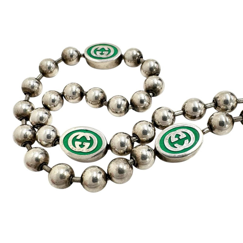 【GUCCI/グッチ】 インターロッキングG ボールチェーン ネックレス シルバー925 35.2g 50cm シルバー/グリーン ユニセックス
【中古】【真子質店】【GD】




【IMix】