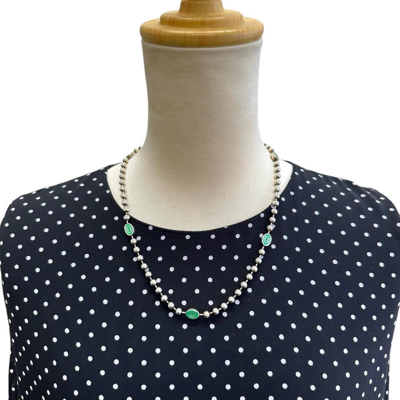 【GUCCI/グッチ】 インターロッキングG ボールチェーン ネックレス シルバー925 35.2g 50cm シルバー/グリーン ユニセックス
【中古】【真子質店】【GD】




【IMix】