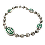 【GUCCI/グッチ】 インターロッキングG ボールチェーン ブレスレット シルバー925 15.8g 17cm シルバー /グリーン ユニセックス
【中古】【真子質店】【GD】




【IYx】