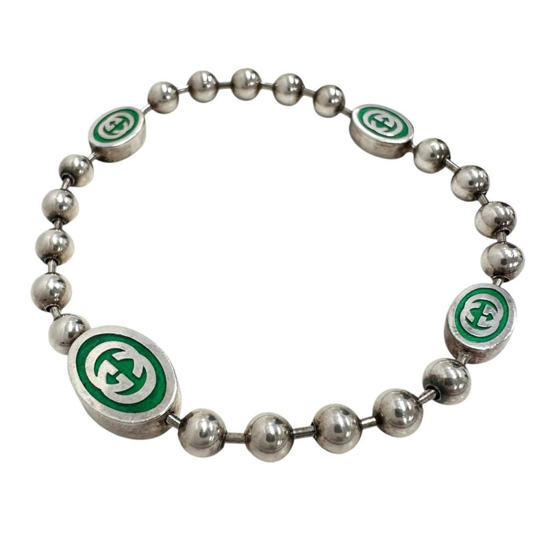 【GUCCI/グッチ】 インターロッキングG ボールチェーン ブレスレット シルバー925 15.8g 17cm シルバー /グリーン ユニセックス
【中古】【真子質店】【GD】




【IYx】