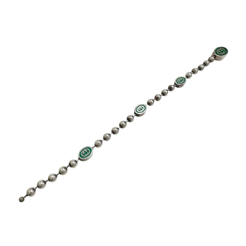 【GUCCI/グッチ】 インターロッキングG ボールチェーン ブレスレット シルバー925 15.8g 17cm シルバー /グリーン ユニセックス
【中古】【真子質店】【GD】




【IYx】