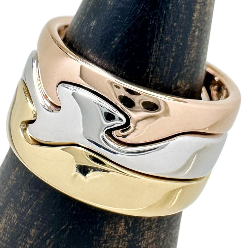 12号【Georg Jensen/ジョージジェンセン】 3連フュージョンリング 