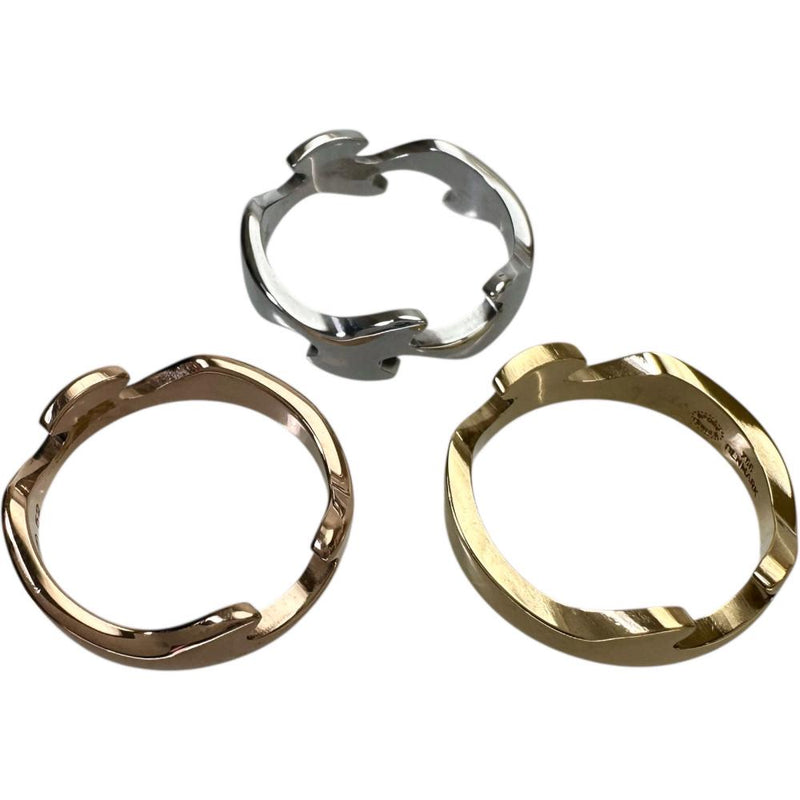 12号【Georg Jensen/ジョージジェンセン】 3連フュージョンリング