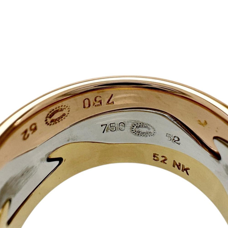 12号【Georg Jensen/ジョージジェンセン】 3連フュージョンリング 