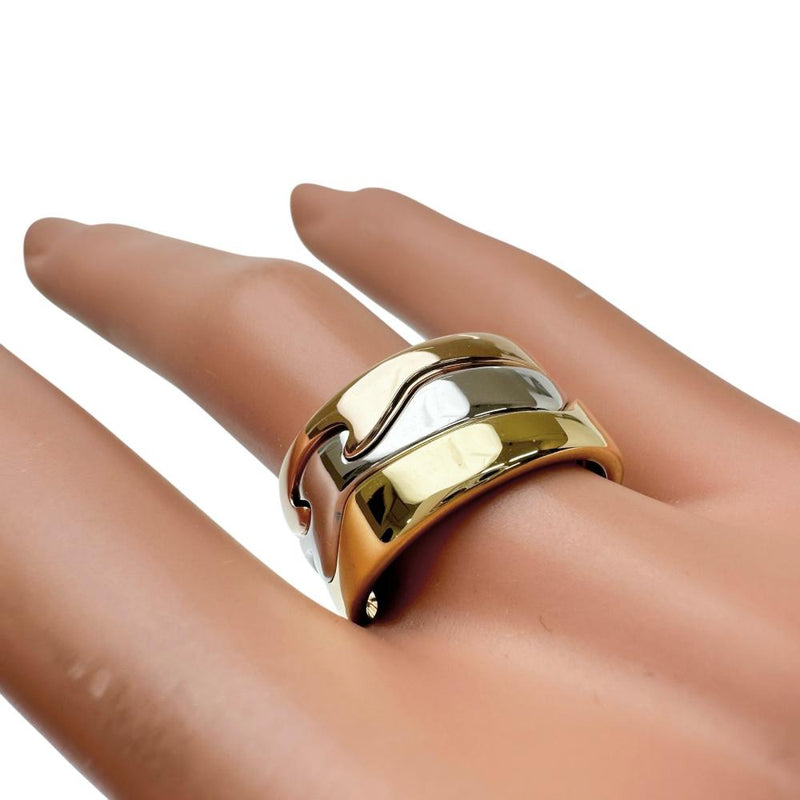 12号【Georg Jensen/ジョージジェンセン】 3連フュージョンリング 