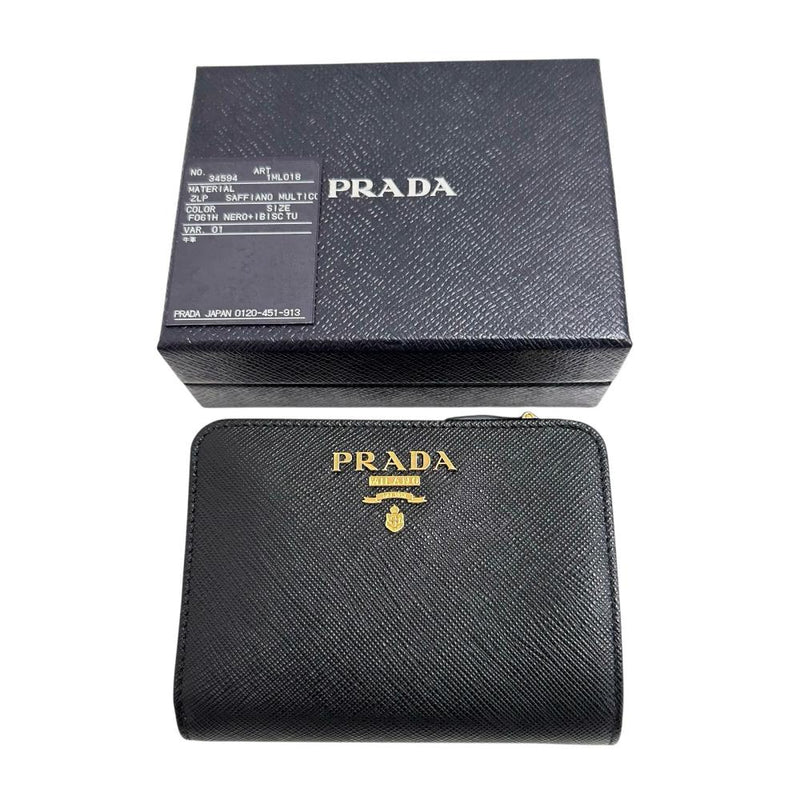 【PRADA/プラダ】 サフィアーノ 1ML018 コンパクトウォレット 二つ折り財布 レザー ブラック レディース【中古】【真子質店】【BL】




【DKx】