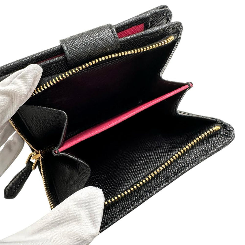 【PRADA/プラダ】 サフィアーノ 1ML018 コンパクトウォレット 二つ折り財布 レザー ブラック レディース【中古】【真子質店】【BL】




【DKx】