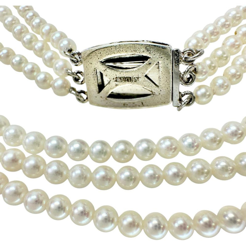 3連 アコヤ真珠 (ベビーパール) 3.0～3.5mm ネックレス シルバー 33.2g 71cm レディース
【中古】【真子質店】【NN】




【MoMox】