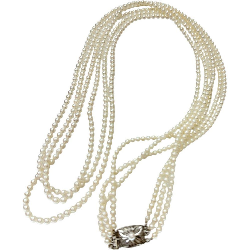 3連 アコヤ真珠 (ベビーパール) 3.0～3.5mm ネックレス シルバー 33.2g 71cm レディース
【中古】【真子質店】【NN】




【MoMox】