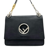 【FENDI/フェンディ】 8BT284 キャナイエフ ショルダーバッグ レザー ブラックレザー/シルバー＆ゴールド金具 レディース【中古】【真子質店】【BL】




【KxD】