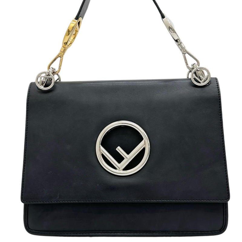 【FENDI/フェンディ】 8BT284 キャナイエフ ショルダーバッグ レザー ブラックレザー/シルバー＆ゴールド金具 レディース【中古】【真子質店】【BL】




【KxD】